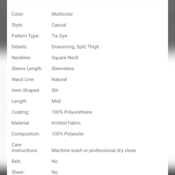 Plus Tie Dye Drawstring Split Thigh Dress - Picture 6 of 11